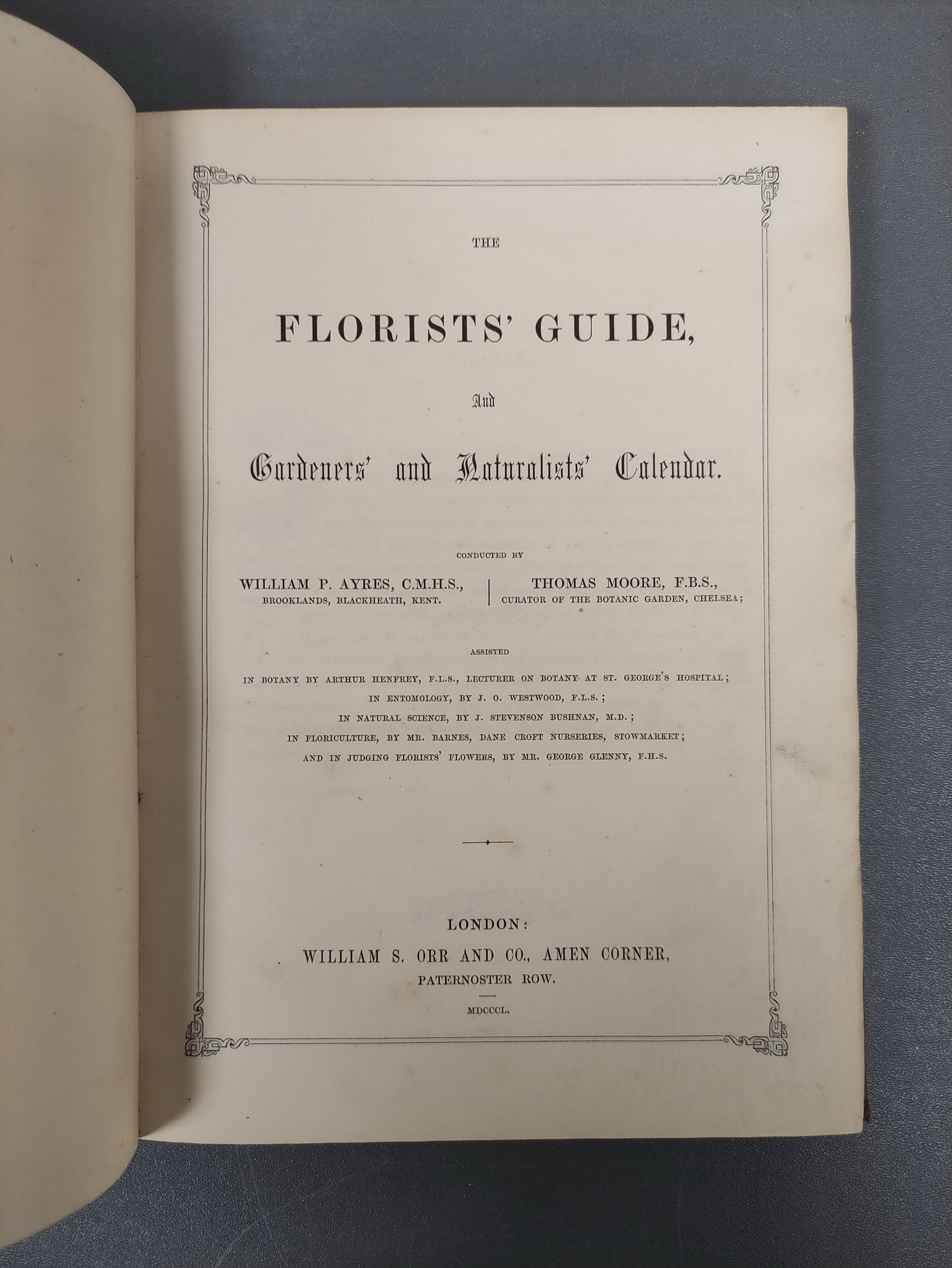 AYRES W. P. & MOORE T.  The Florist's Guide & Gardeners' & Naturalists' Calendar. 8 col. plates - Image 10 of 15