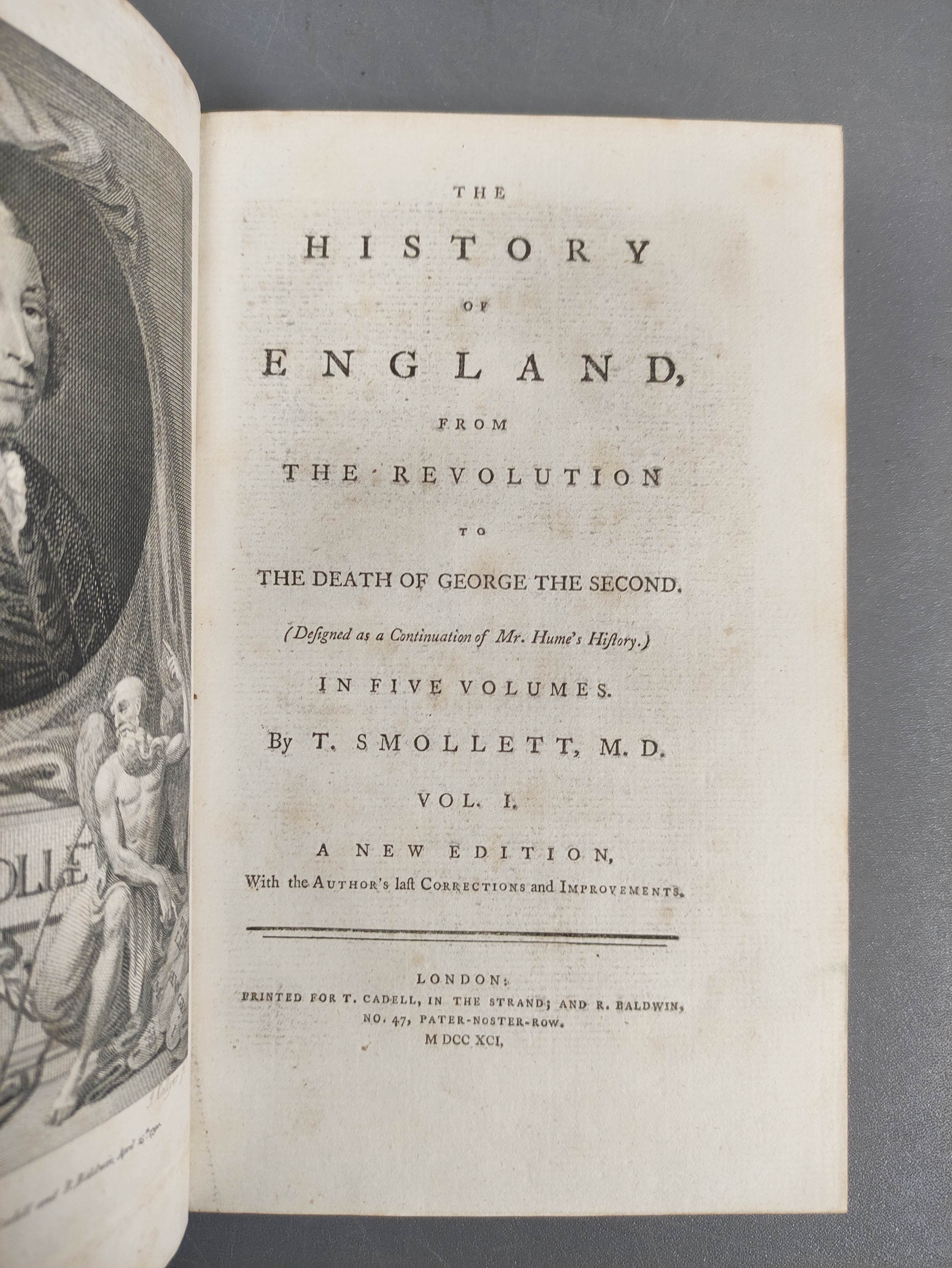 SMOLLETT TOBIAS.  The History of England from the Revolution to the Death of George the Second. 5 - Image 2 of 7