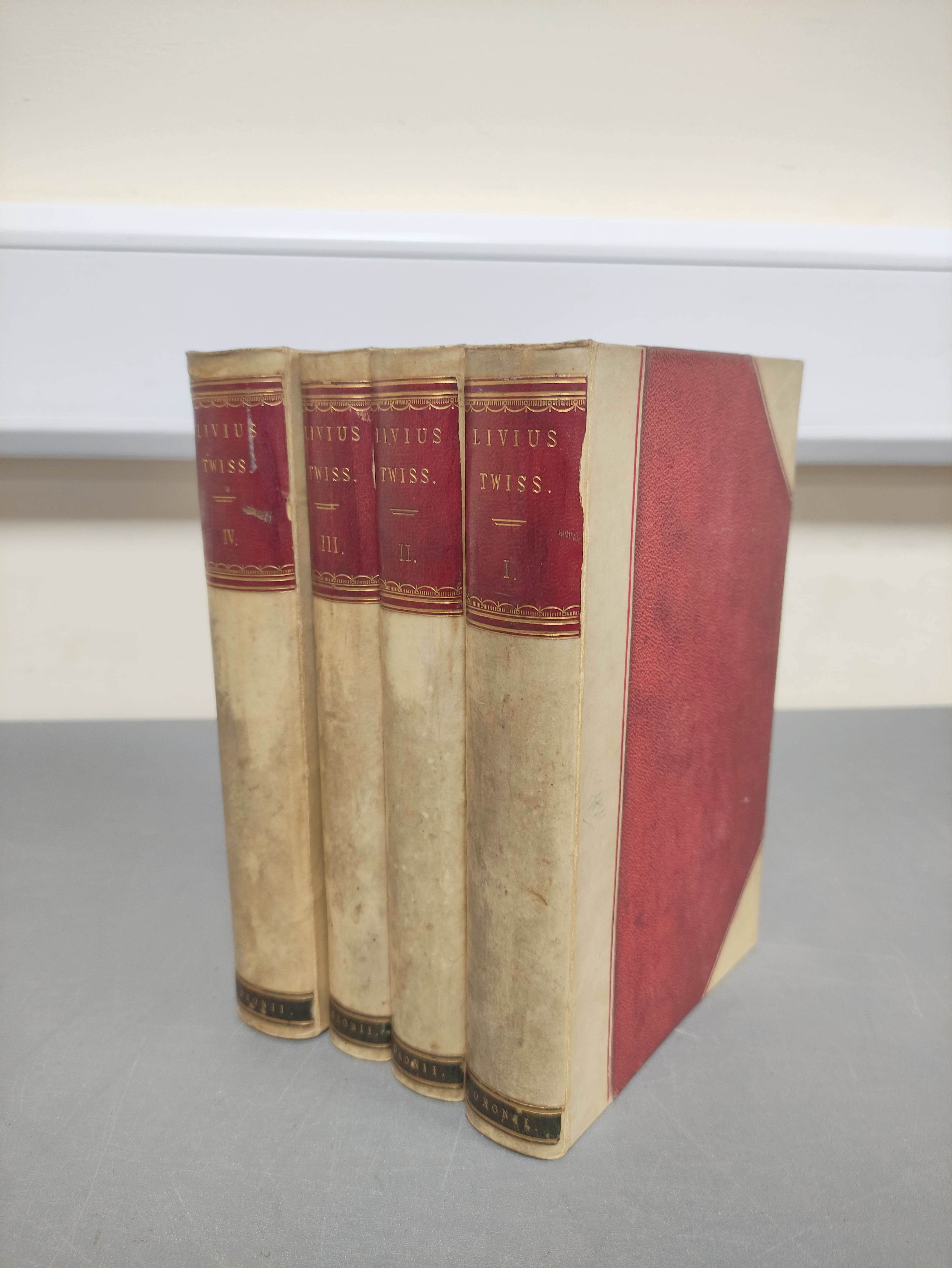 TWISS TRAVERS (Ed).  T. Livii Patavini, Historiarum Libri. 4 vols. Half vellum. Oxford, 1841.