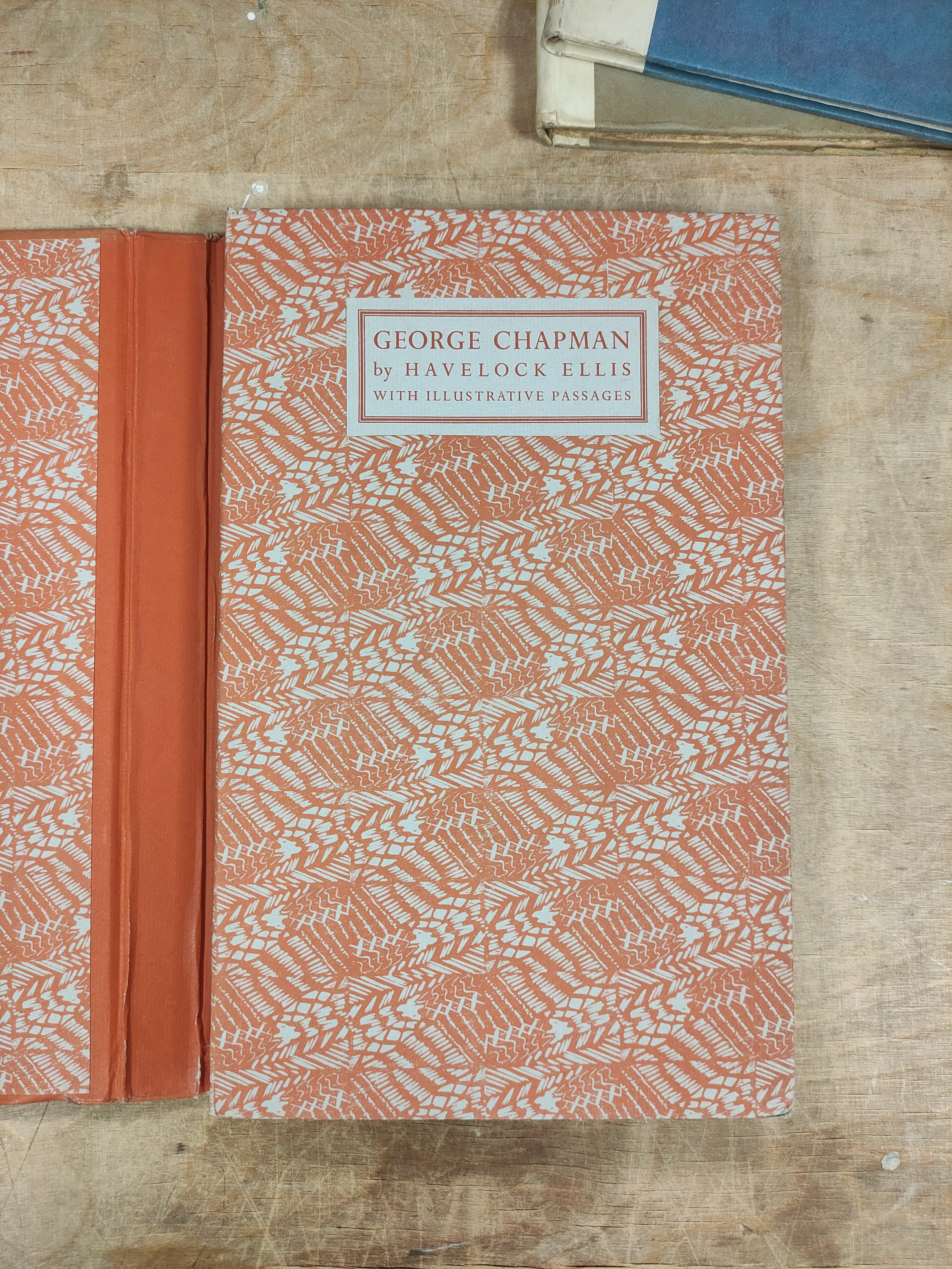 ELLIS HAVELOCK.  George Chapman ... with Illustrative Passages. Ltd. ed. 399/700. Title vignette. - Image 2 of 9