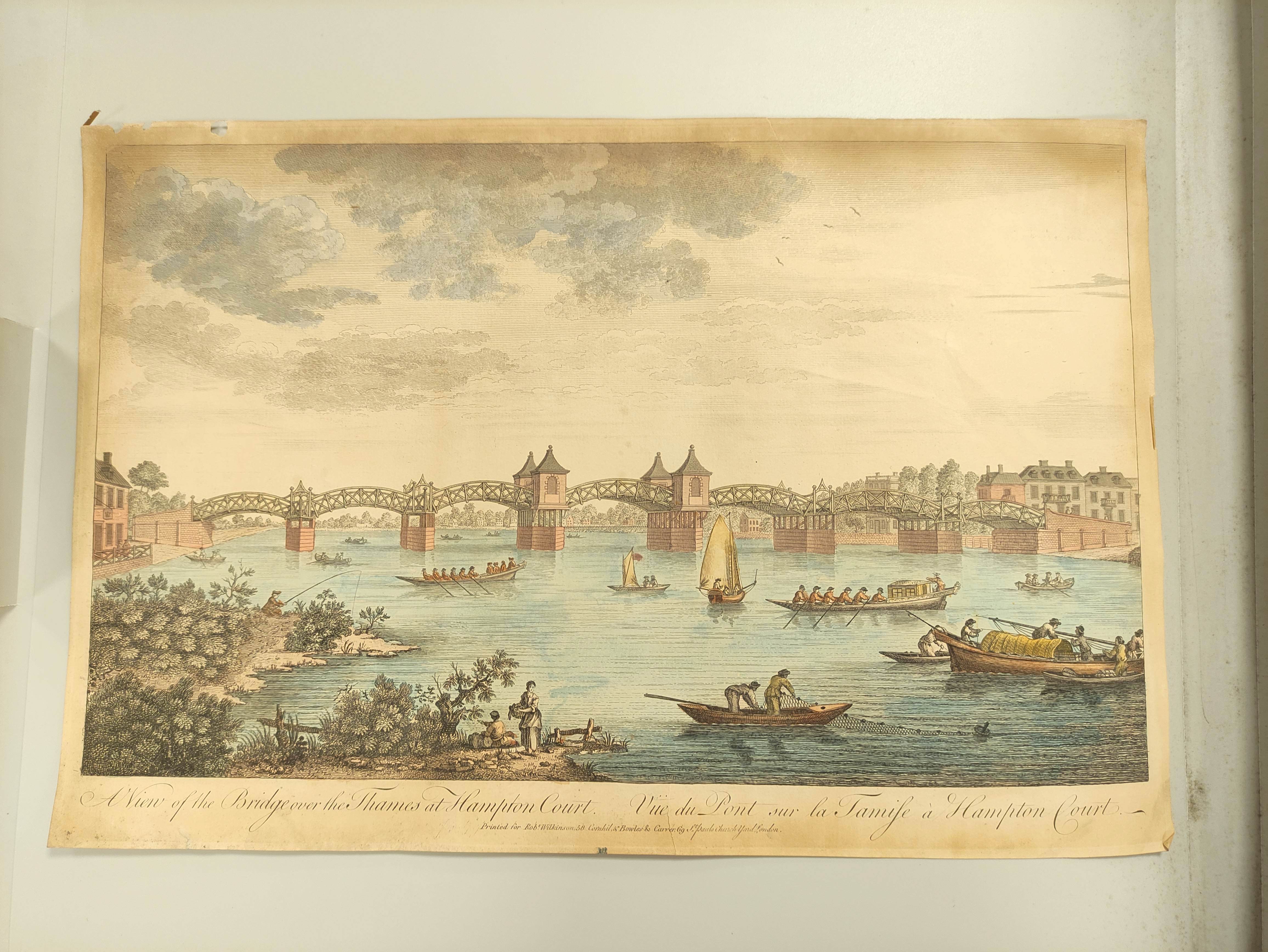 TELFORD & DOUGLASS.  2 engraved elevations & sections for London bridges; also 3 similar incl. - Image 2 of 13