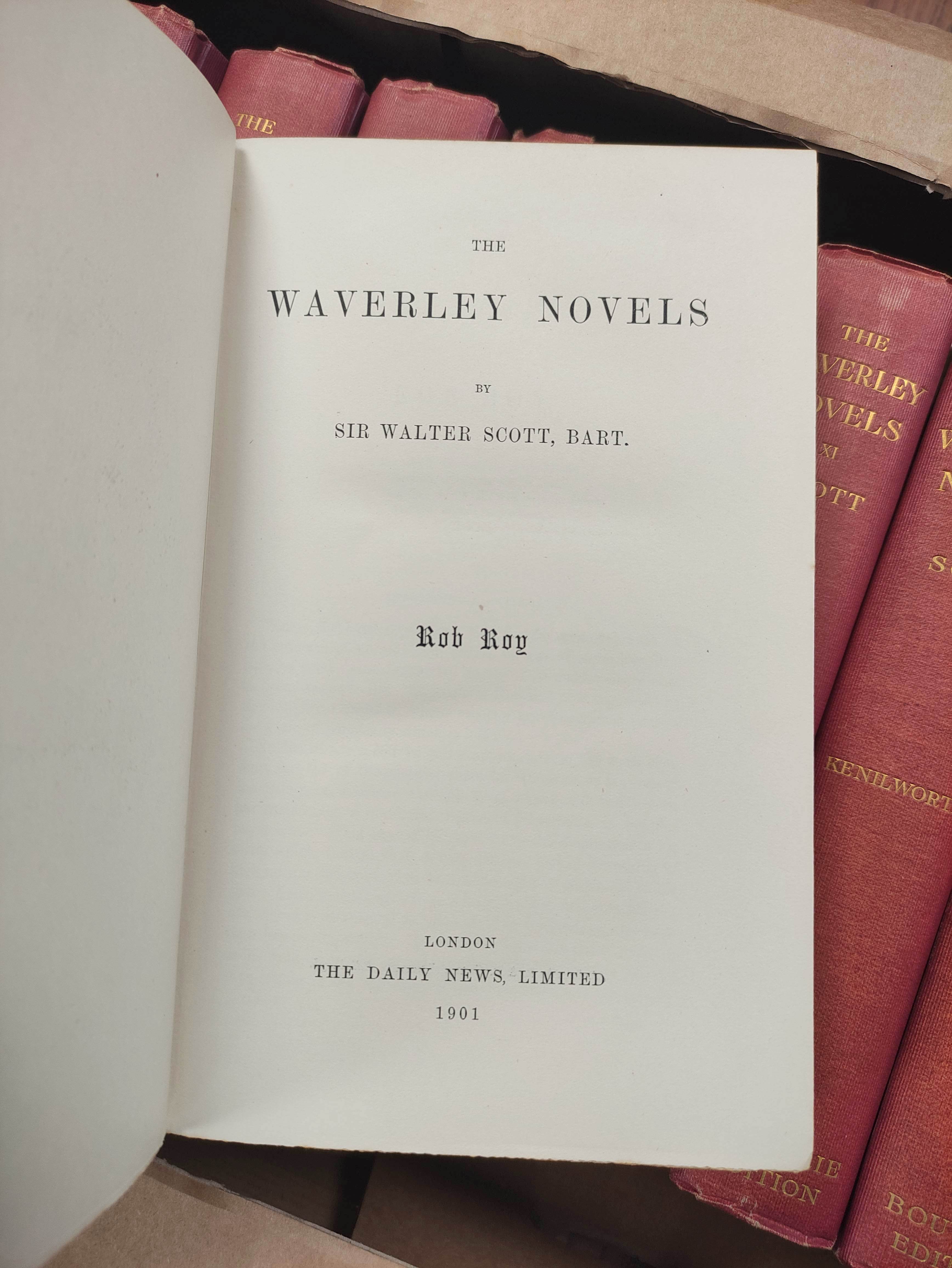 SCOTT SIR WALTER.  The Waverley Novels. The set of 25 vols. Frontis & eng. titles. Red cloth, a good - Image 7 of 13