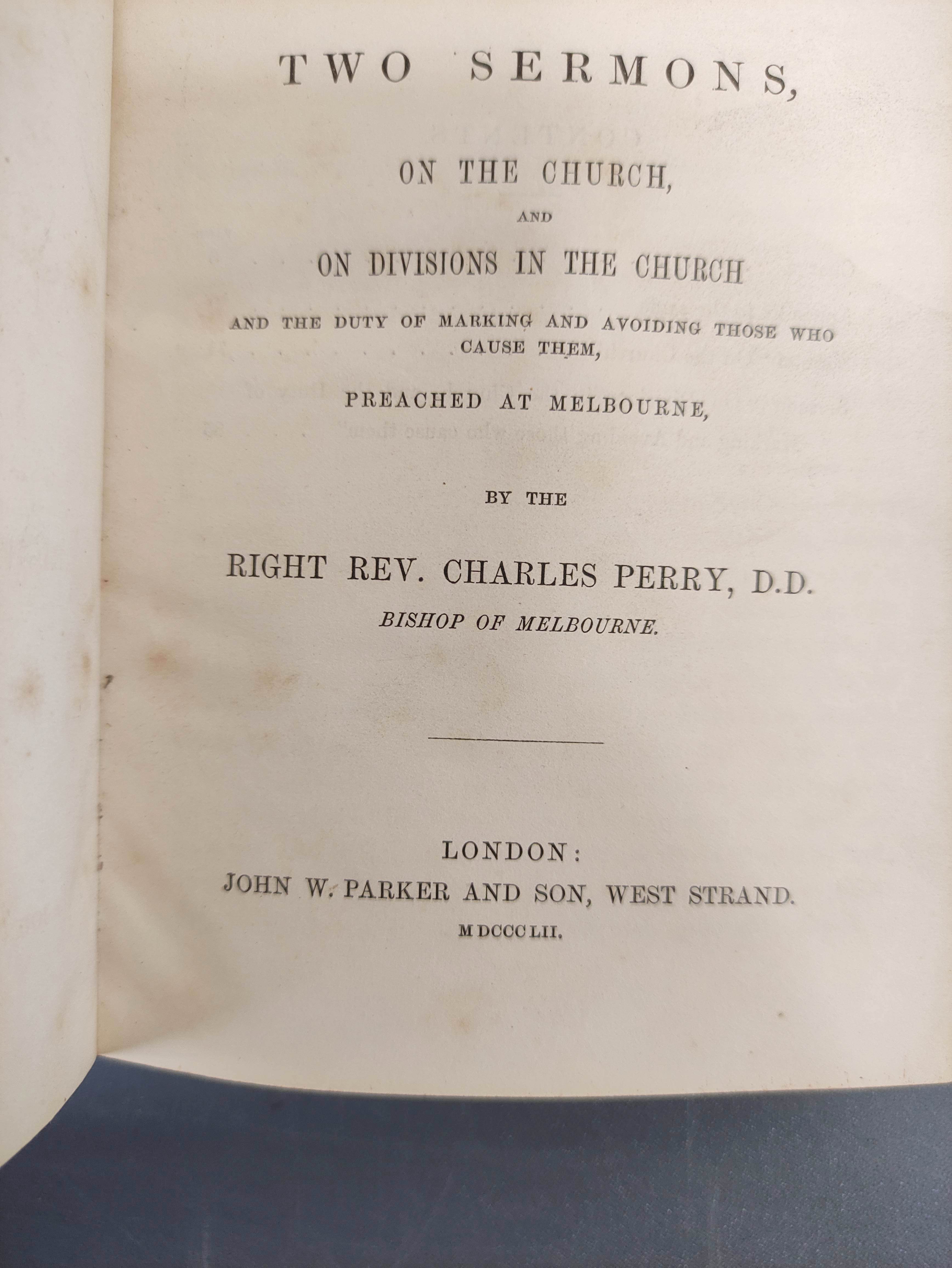 Sermons & Tracts.  Charges by Bishops incl. Melbourne, 1852, Calcutta, 1852 & Calcutta, Madras, - Image 3 of 11