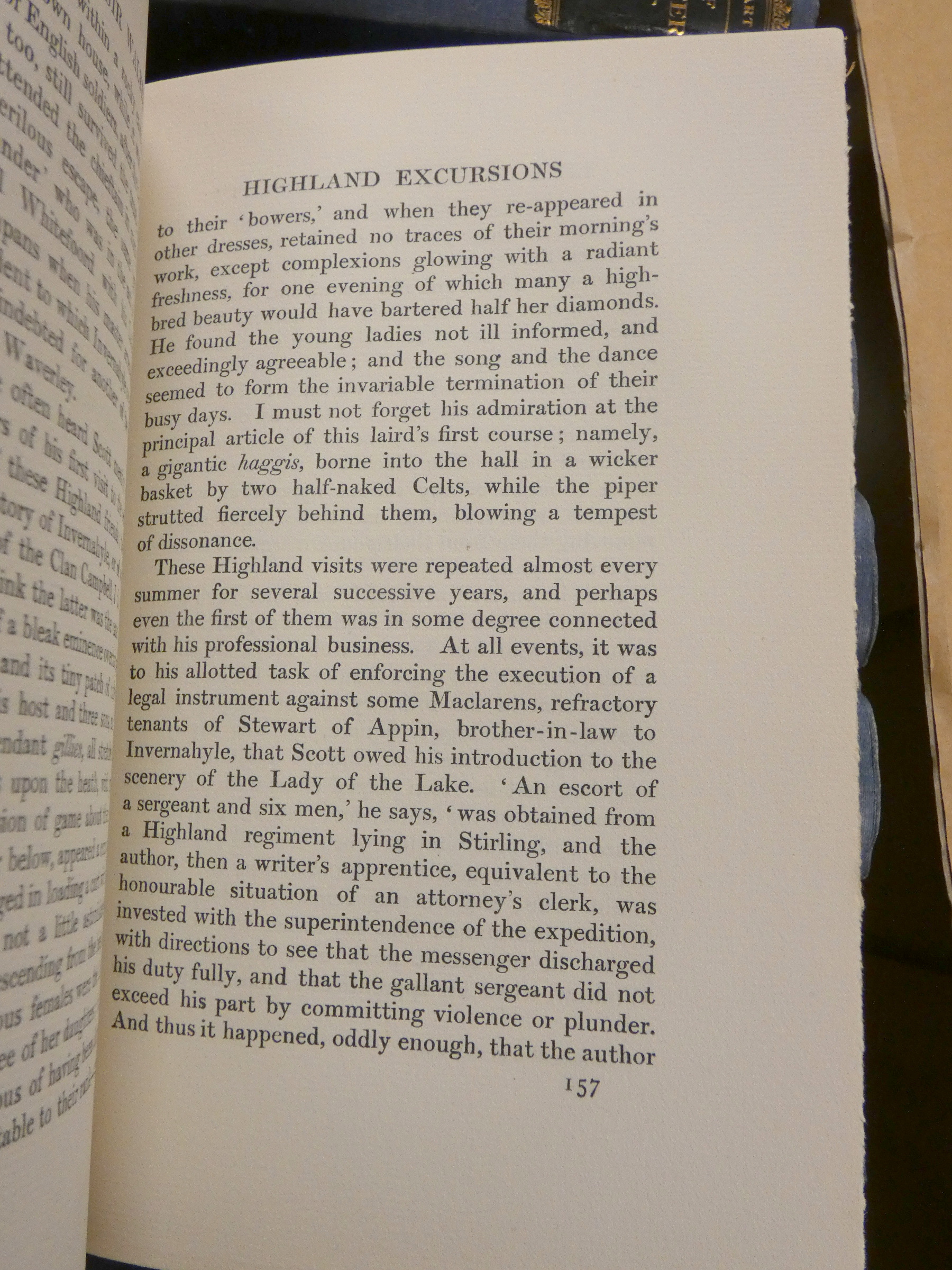 LOCKHART J. G.  Life of Sir Walter Scott. 10 vols. Frontis & illus. Orig. blue cloth with leather - Image 5 of 12