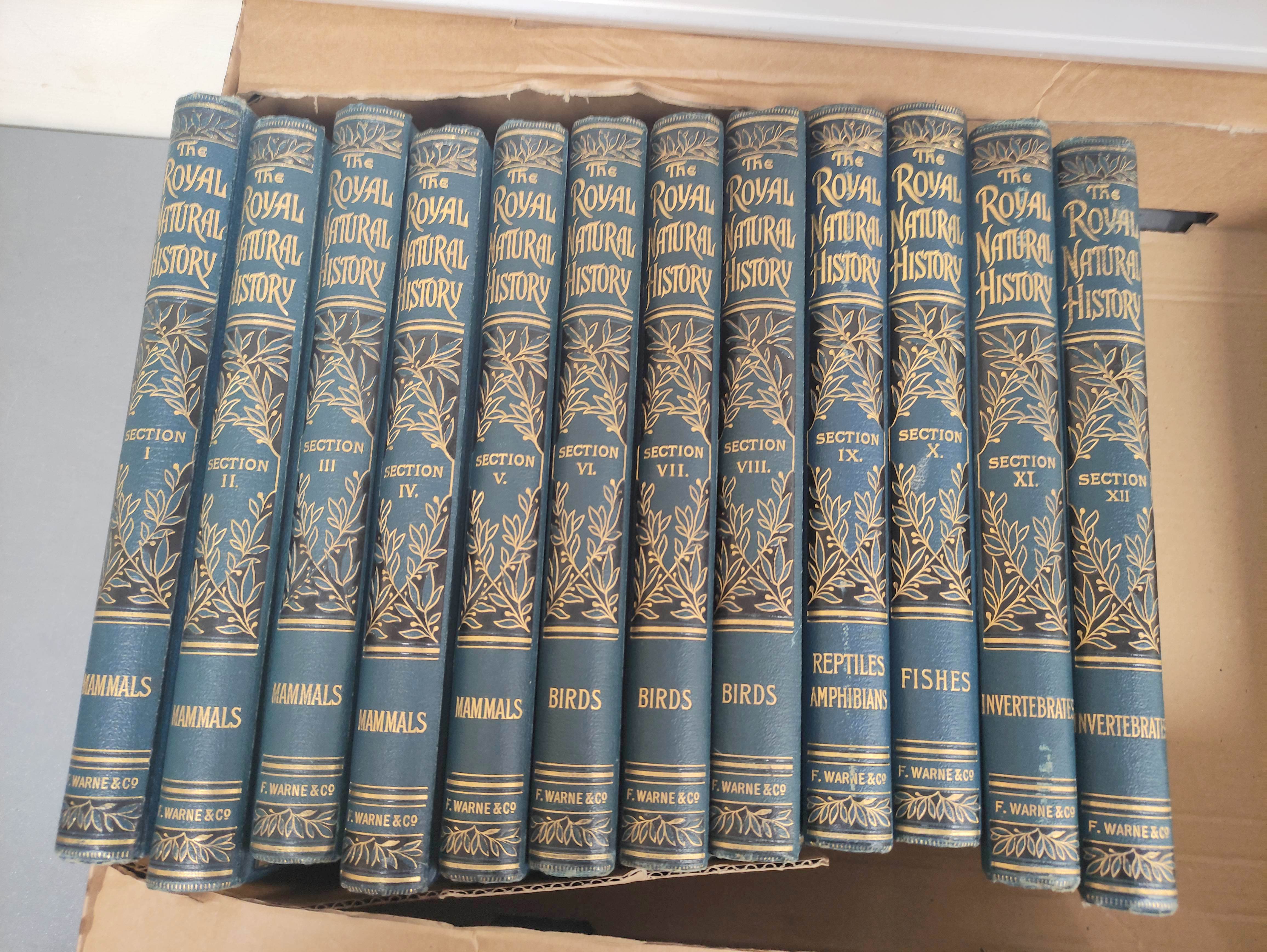 LYDEKKER RICHARD.  The Royal Natural History. 12 vols. Many col. plates & other illus. Royal 8vo.