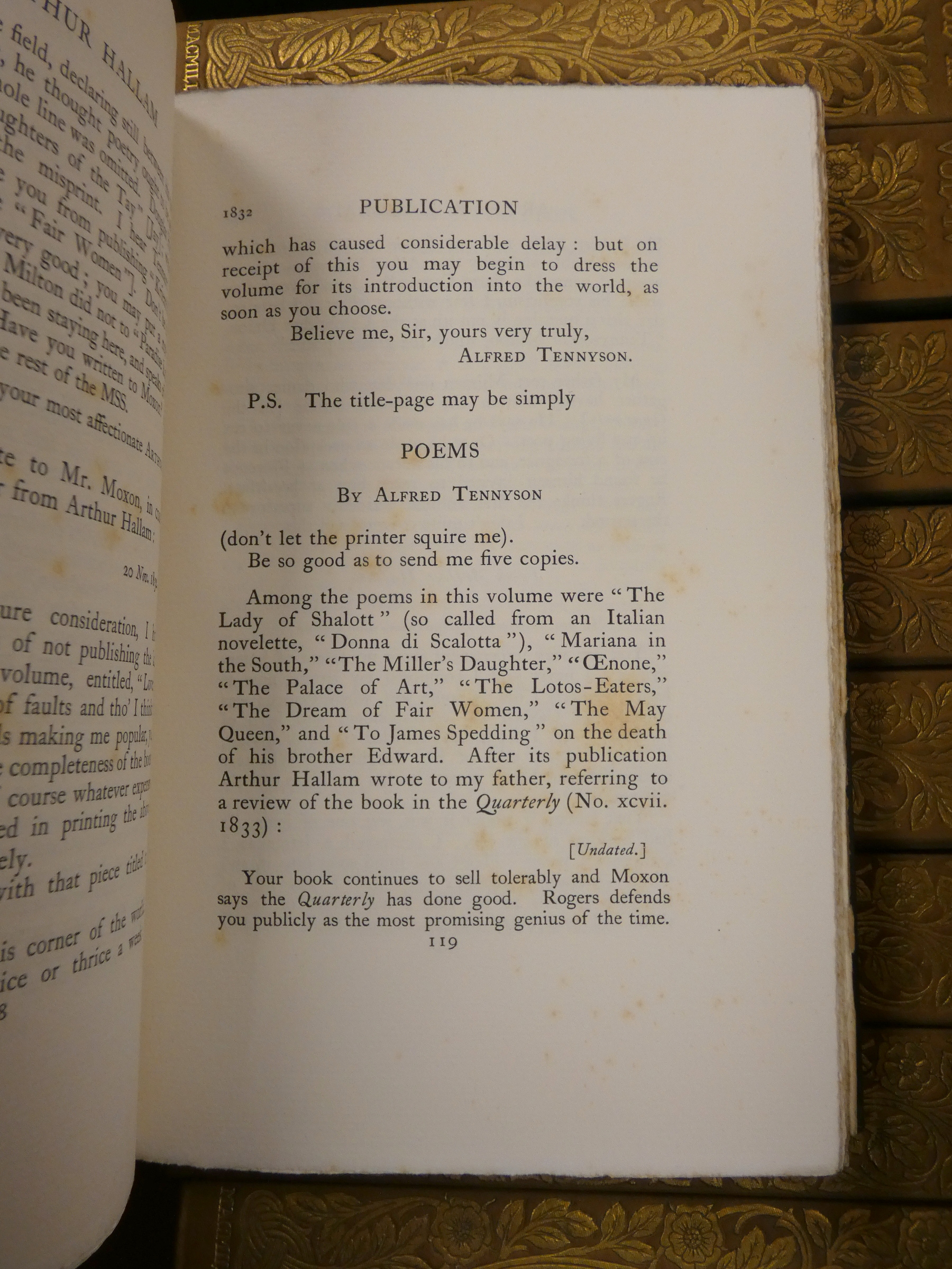 TENNYSON LORD.  The Life & Works. Edition Deluxe. The set of 12 vols. Frontis. Orig. green cloth, - Image 9 of 17