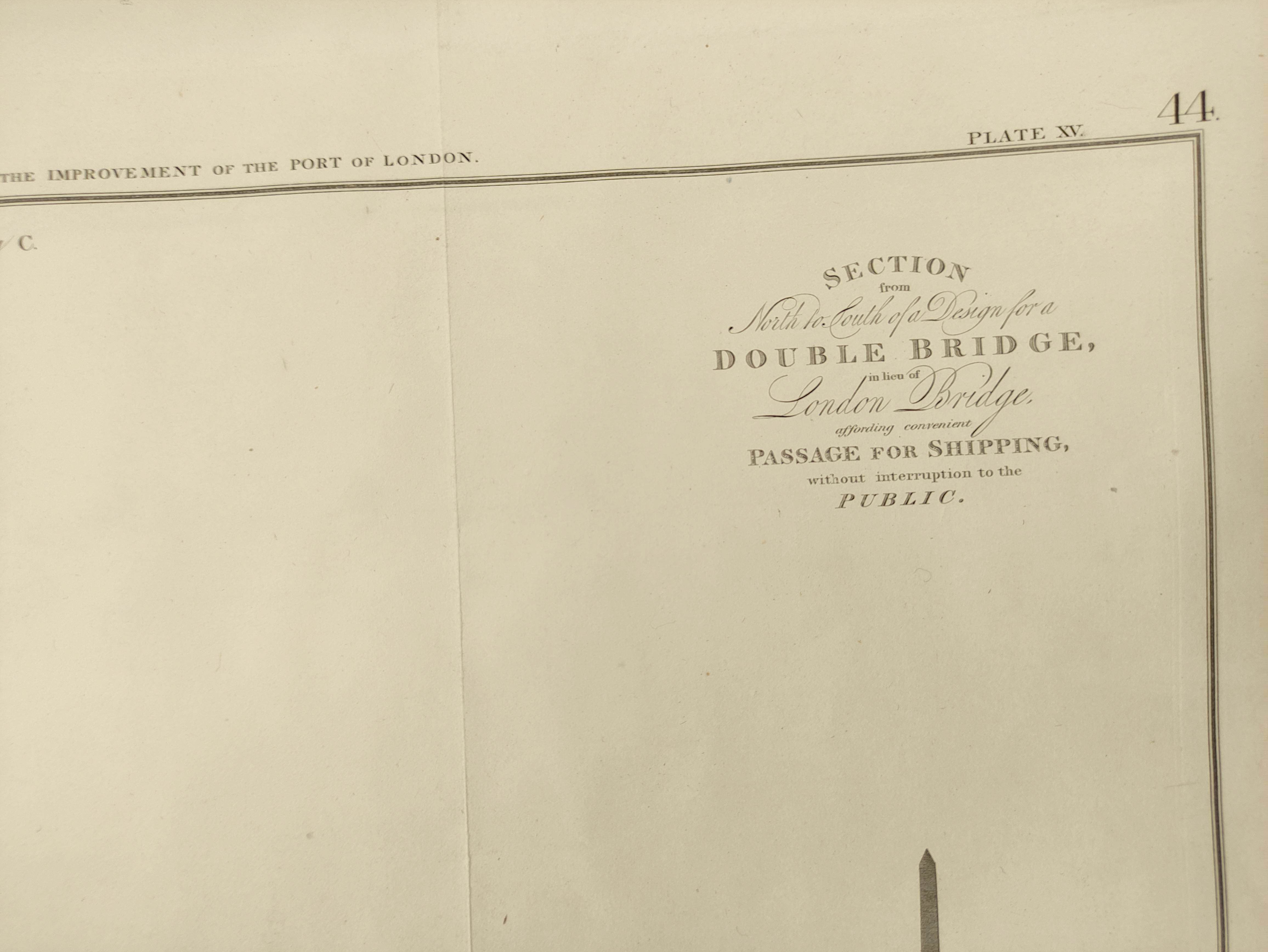 TELFORD & DOUGLASS.  2 engraved elevations & sections for London bridges; also 3 similar incl. - Image 9 of 13