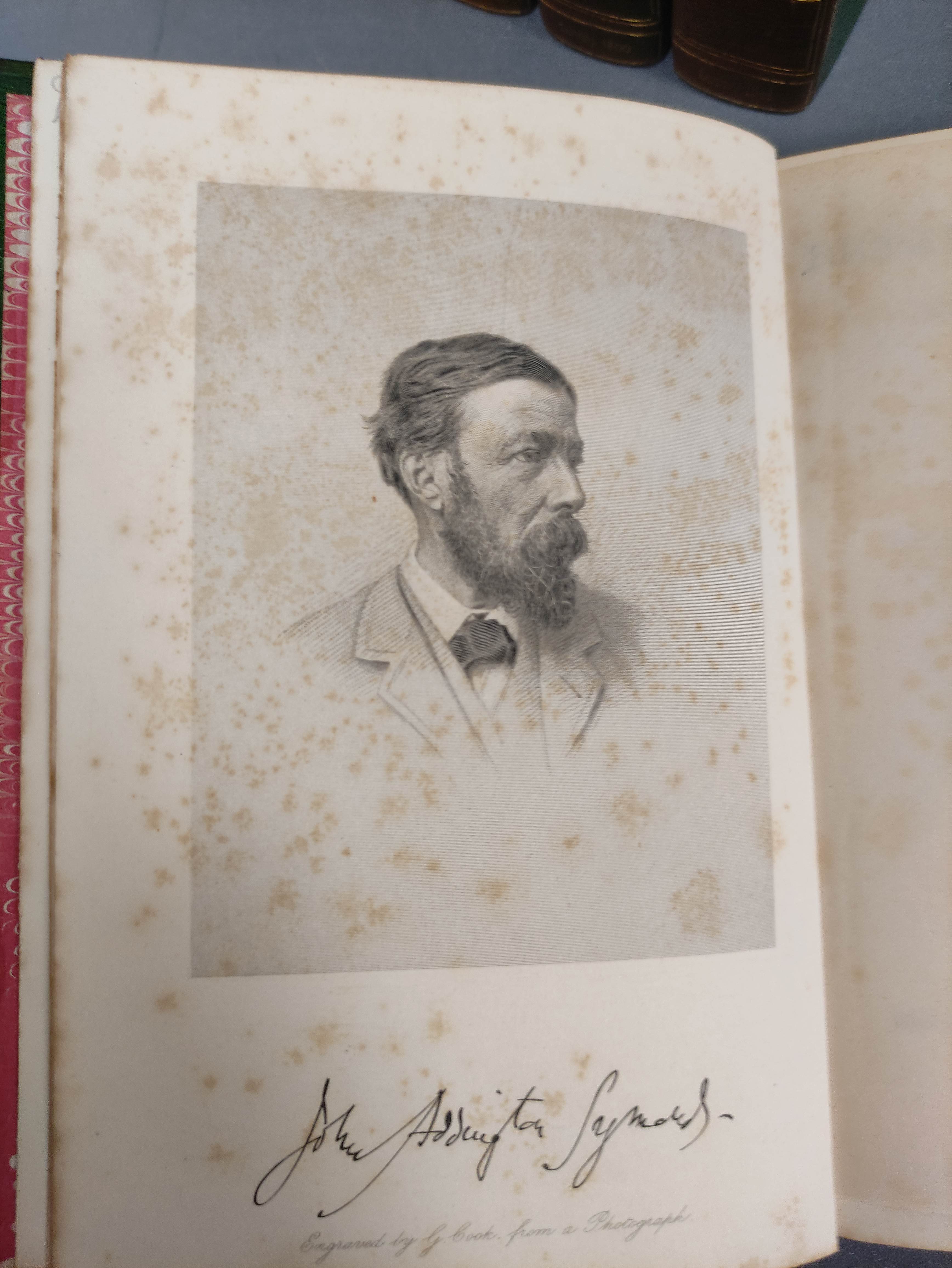 SYMONDS JOHN ADDINGTON.  Renaissance in Italy. 5 vols. Frontis. Handsome green half morocco. 1898- - Image 4 of 7