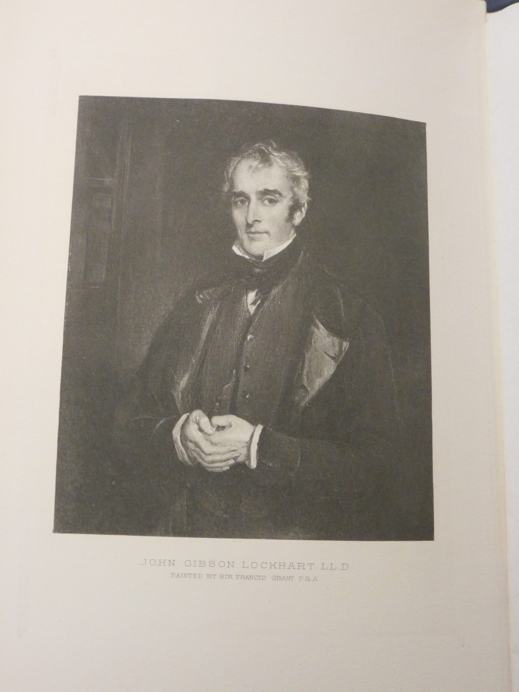 LOCKHART J. G.  Life of Sir Walter Scott. 10 vols. Frontis & illus. Orig. blue cloth with leather - Image 10 of 12