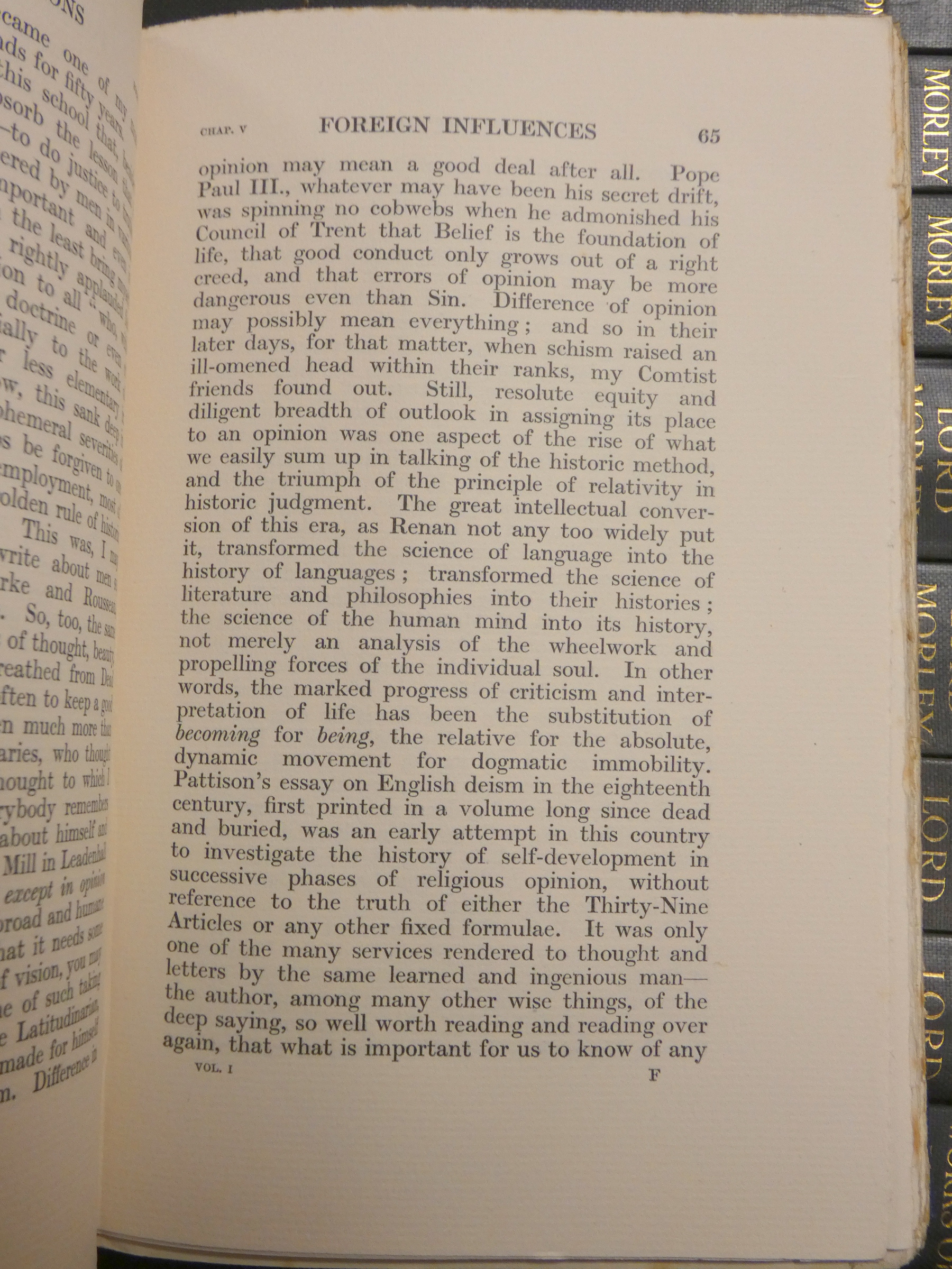 MORLEY JOHN.  The Works. Edition Deluxe. The set of 15 vols. Frontis. Two tone blue cloth. 1921. - Image 9 of 10