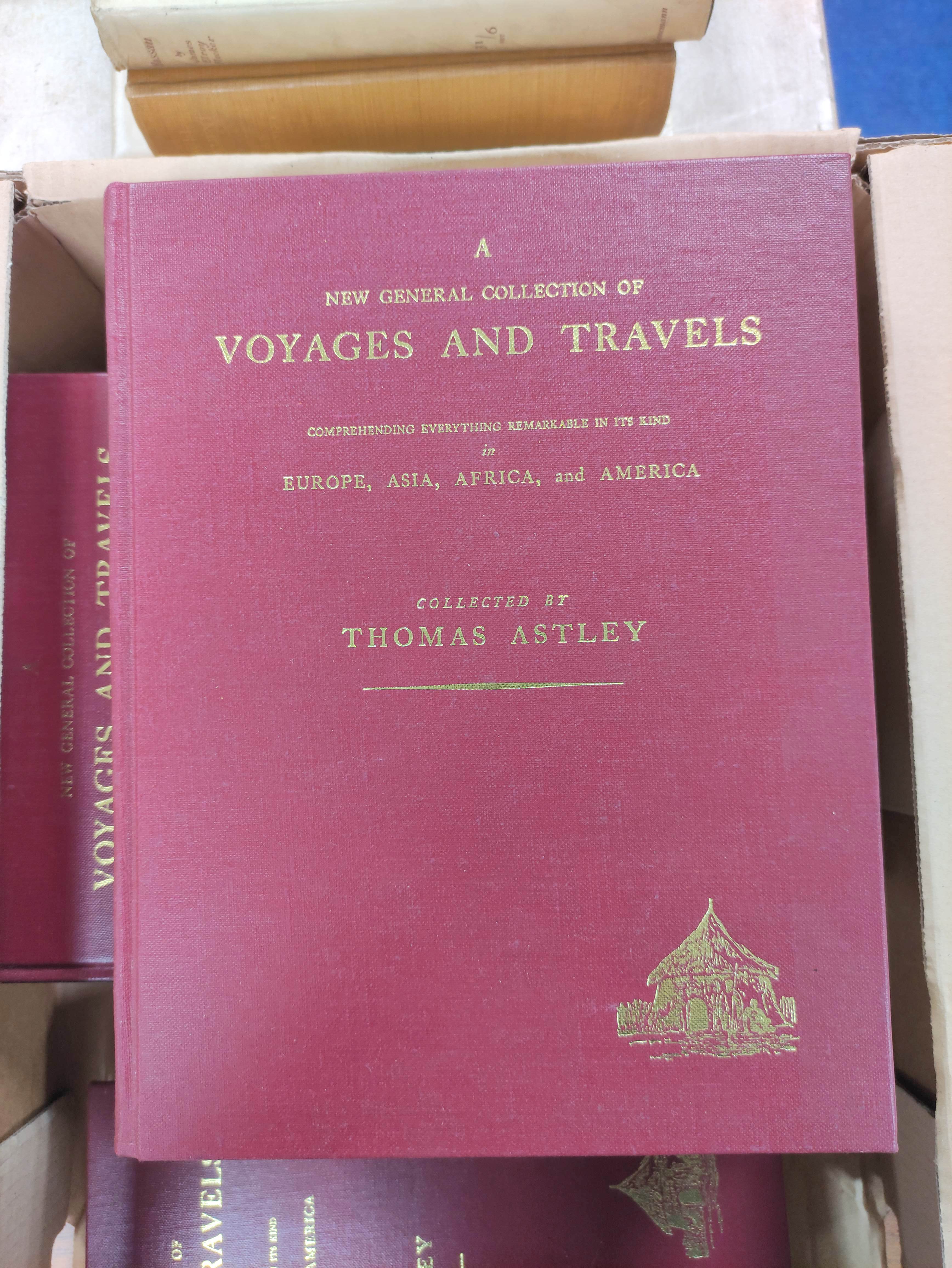 ASTLEY THOMAS.  A New General Collection of Voyages & Travels. 4 vols. Quarto. Orig. maroon cloth. - Image 2 of 8