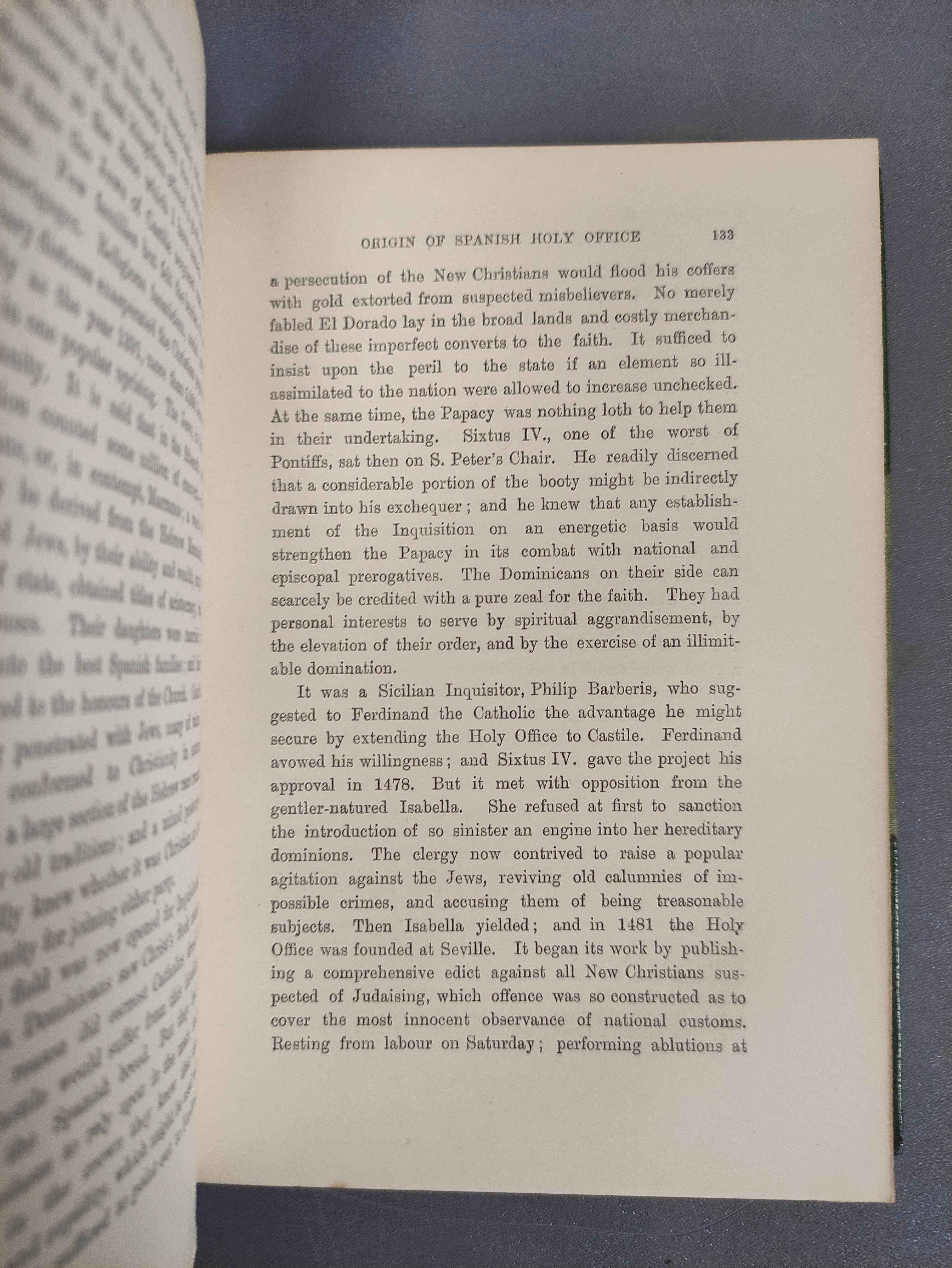 SYMONDS JOHN ADDINGTON.  Renaissance in Italy. 5 vols. Frontis. Handsome green half morocco. 1898- - Image 5 of 7