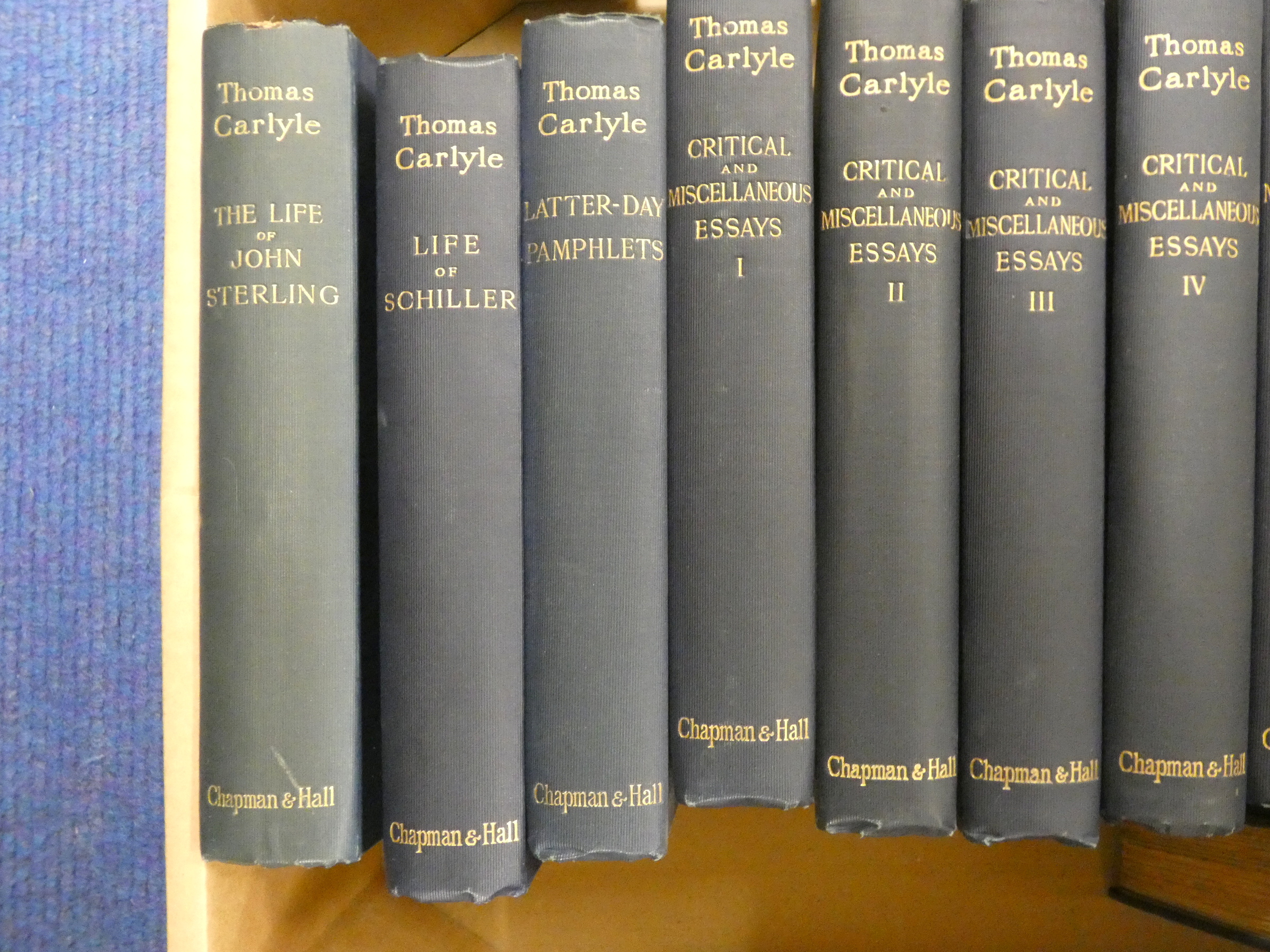 CARLYLE THOMAS.  The Works. The set of 30 vols. Illus. Blue cloth. Centenary Edition, 1890's. - Image 15 of 15