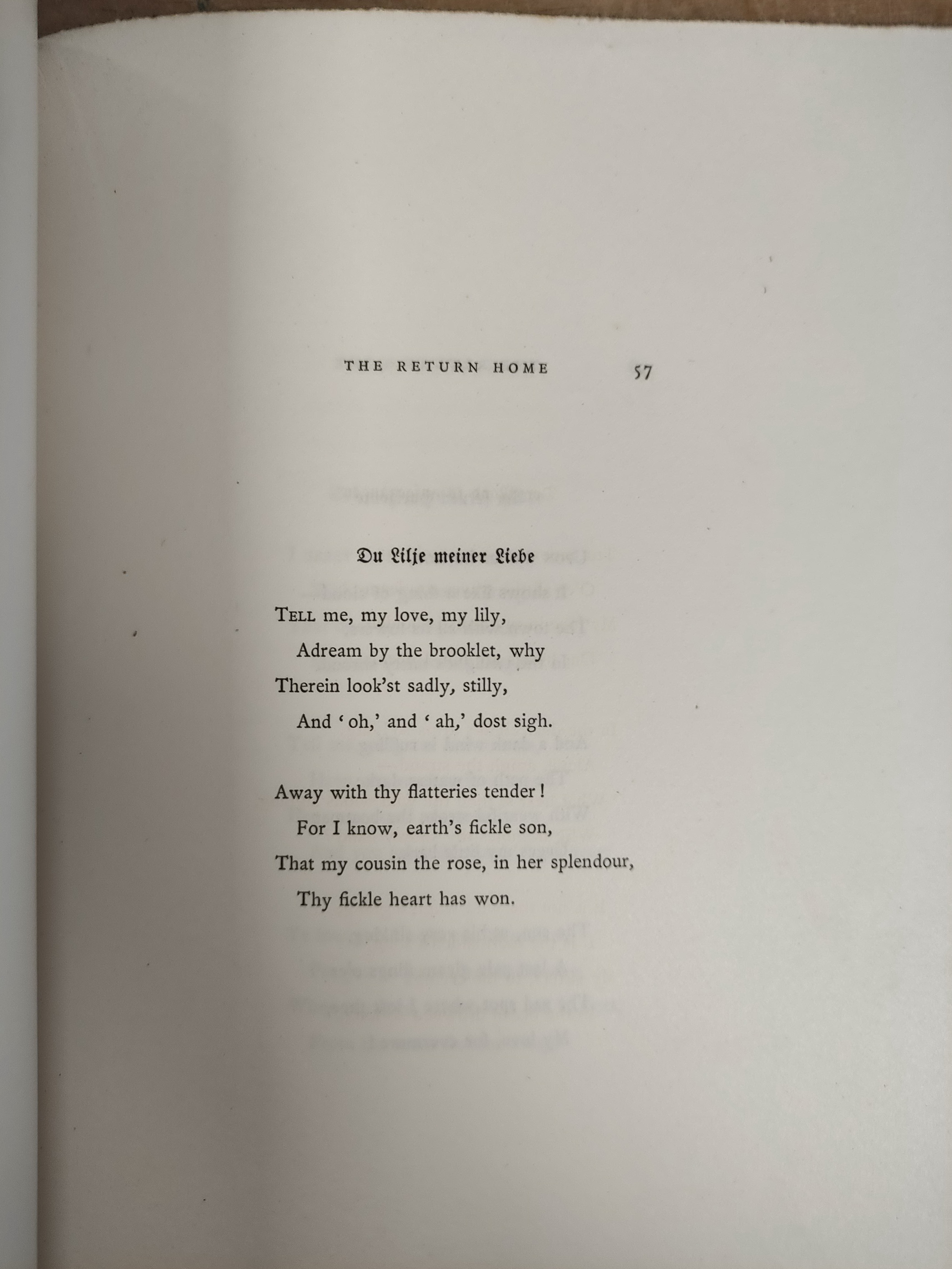 HEINE HEINRICH.  Choice Poems, translated by J. W. Oddie. Ltd. ed. of only 25. Large paper. Qtr. - Image 2 of 4