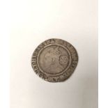 United Kingdom. Elizabeth I silver sixpence with lion mint mark for 1566. OBV Bust of Eliz I