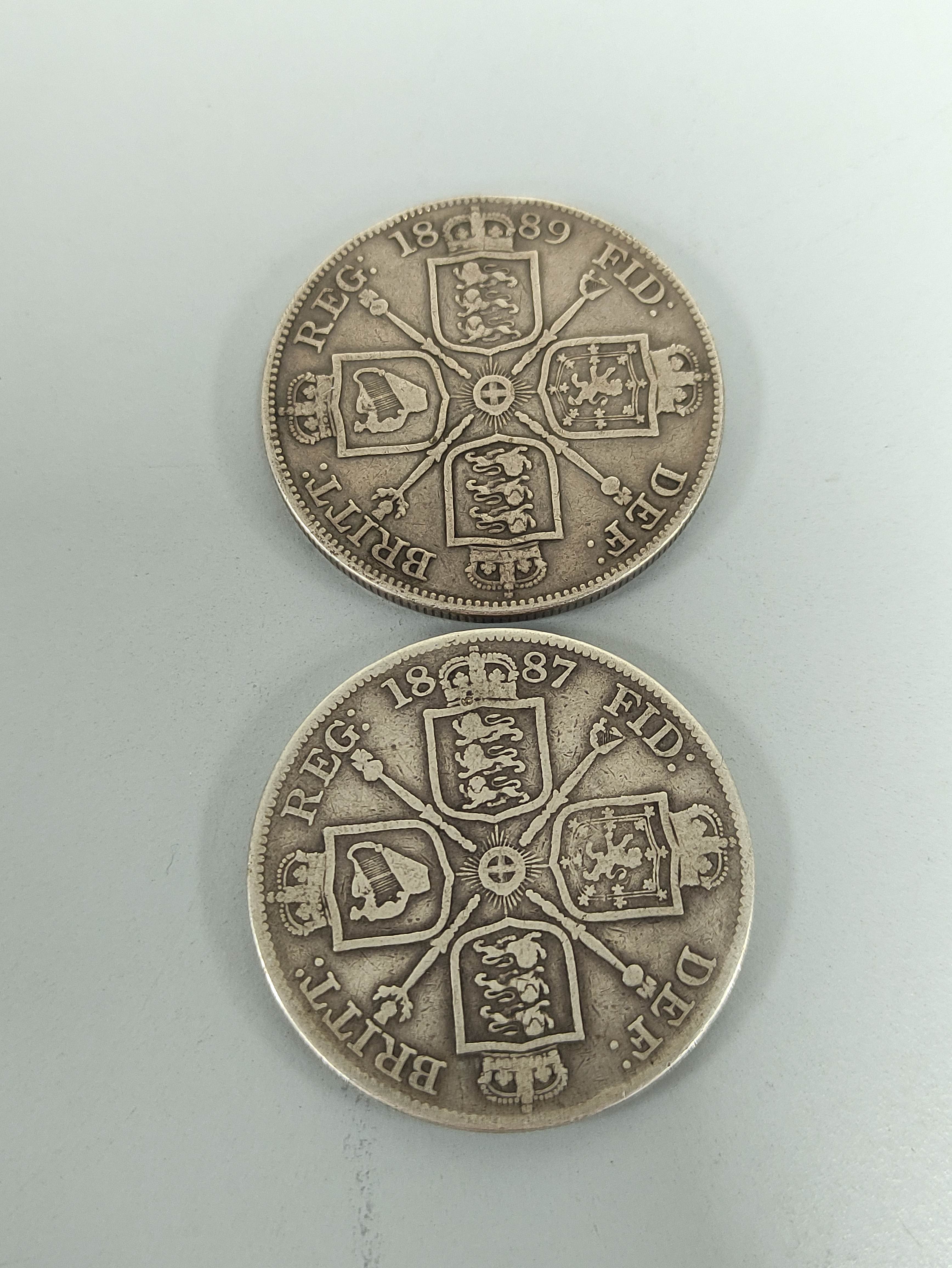 United Kingdom. Victoria. Four silver coins comprising of an 1887 double florin (mintage 483,000), - Image 5 of 6