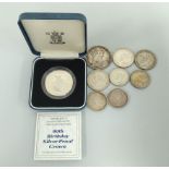 United Kingdom & World. Silver coins to include George V and VI florins and half crowns, an Austrian