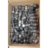 Box of valves to include military valves, USA valves and others (over 70).