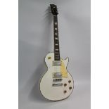 Paragon Les Paul Copy, white electric guitar.