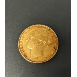Victoria 1879 Melbourne 22ct full gold sovereign. Mintage 2,740,594
