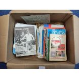 Box of 1971-1978 Carlisle United football programmes and and a quantity of Football Review flyers.