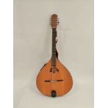 David Freshwater luthier Fochabers Scotland electric octave mandolin of teardrop form. Interior