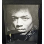 Jimi Hendrix Experience, studio microphone in a framed presentation. The presentation includes a