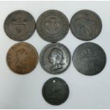 British 19th century Trade Tokens: lot comprising of an 1812 Birmingham and South Wales penny token,