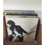 Box of rock & pop Lp's to include Bruce Springsteen Born to Run, T-Rex The Slider, Free on pink