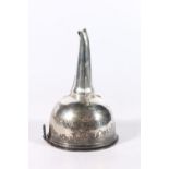 Georgian silver wine funnel, makers marks rubbed, London, 1789/1809, 12.5cm tall, 148g.a19928