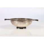 Contemporary silver quaich with presentation inscription 'Gerald Henry Elliot for his valued