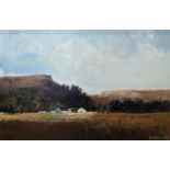 MAURO CHIARLA (Italian/South African b1949) *ARR*, farmlands, oil on canvas, signed lower right,
