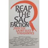 IAN HAMILTON FINLAY (Scottish 1925-2006) *ARR* Reap The Sac Faction Join The Saint-Just