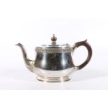 Elizabeth II silver teapot with Celtic band to the rim by Wakely & Wheeler, London, 1956, 734g
