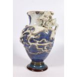 Mark V Marshall for Royal Doulton, a stoneware baluster vase in the Chinese style with relief