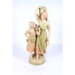 Royal Dux porcelain model of two female water carriers, applied triangular mark to base, impressed