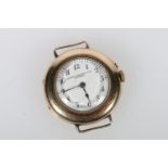 Patek Philippe Geneve 18ct gold cased wristwatch, the white enamel dial with Arabic numerals, the
