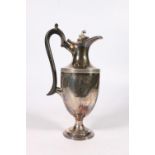 Victorian silver hot water jug by James Dixon & Sons Ltd, Sheffield, 1901, 28cm tall, 610g gross.