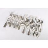 Scottish silver flatware by Marshall & Sons of Edinburgh, to include five tablespoons (four with