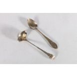 Georg Jensen of Denmark, a silver double spouted ladle, 12.5cm long, 21.6g, also a Scandinavian