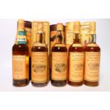 Five bottles of GLENMORANGIE 10 year old Highland single malt Scotch whisky, each 40% abv. two are