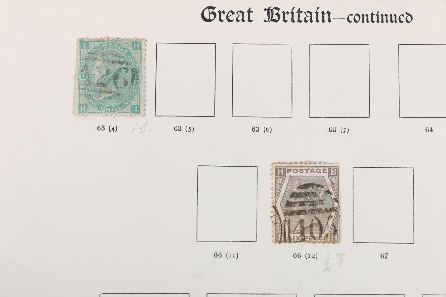 GB stamp collection from QV 1840 onwards to include QV 1d penny black, embossed issues 1s green SG54 - Image 4 of 18