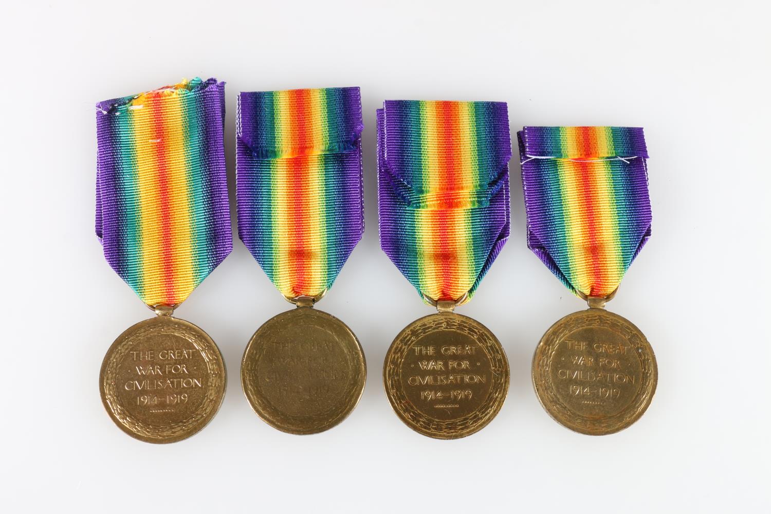 Four WWI Victory medals to Cameron Highlanders to include S12790 Private Malcolm Smith of C - Image 2 of 2