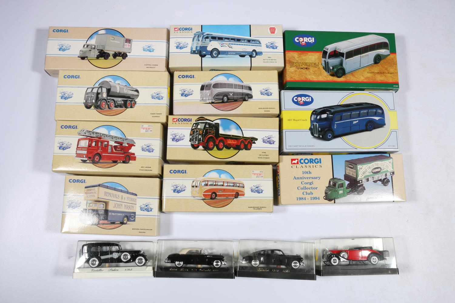 Eleven Corgi Classic Commercials diecast model vehicles to include 97913 Scammel Scarab Railfreight,