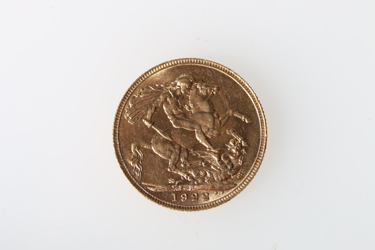 UNITED KINGDOM George V (1910-1936) gold sovereign 1922 P (Pretoria Mint South Africa).