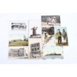 Album containing approximately 180 postcards, cards include HMS Birmingham, young boy sat on a