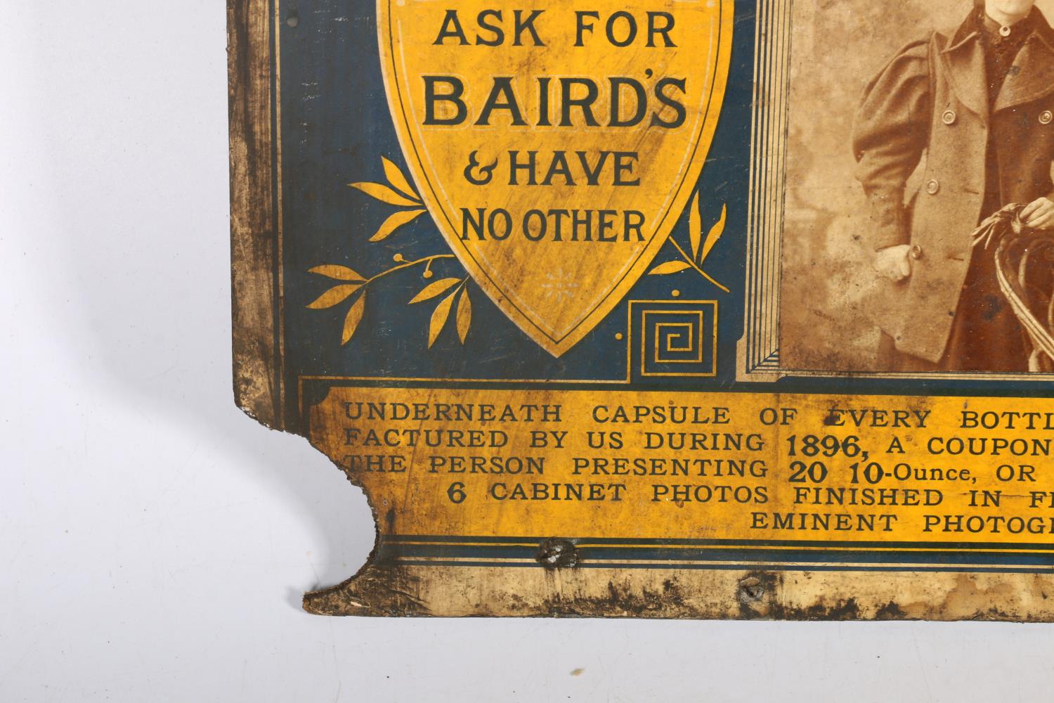 Vintage advertisement sign for 'Baird's Coffee Essence', 47cm x 37cm. - Image 2 of 4