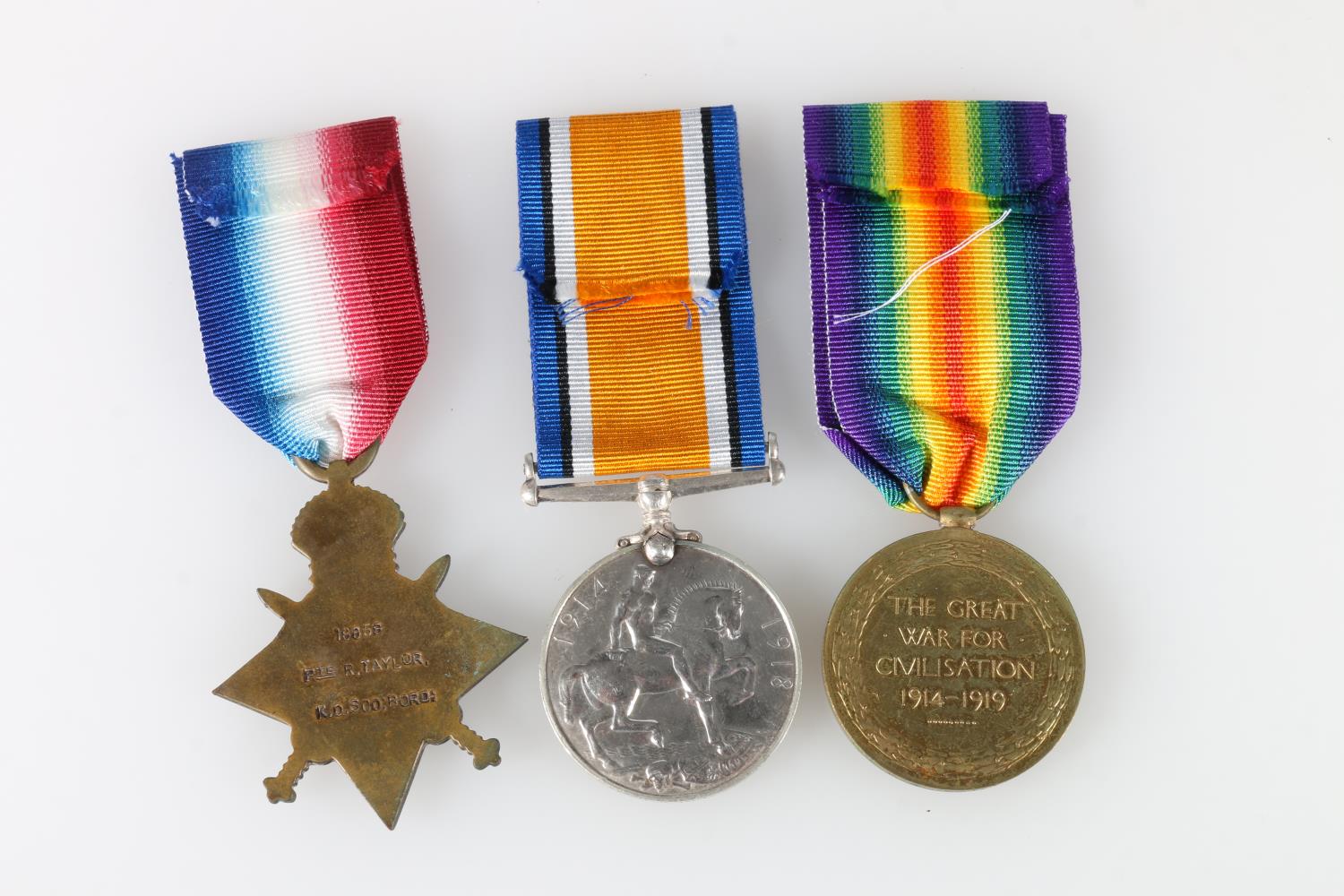 Medals of 18658 Private Robert Hunter Taylor of the 2nd Battalion King's Own Scottish Borderers KOSB - Image 2 of 2