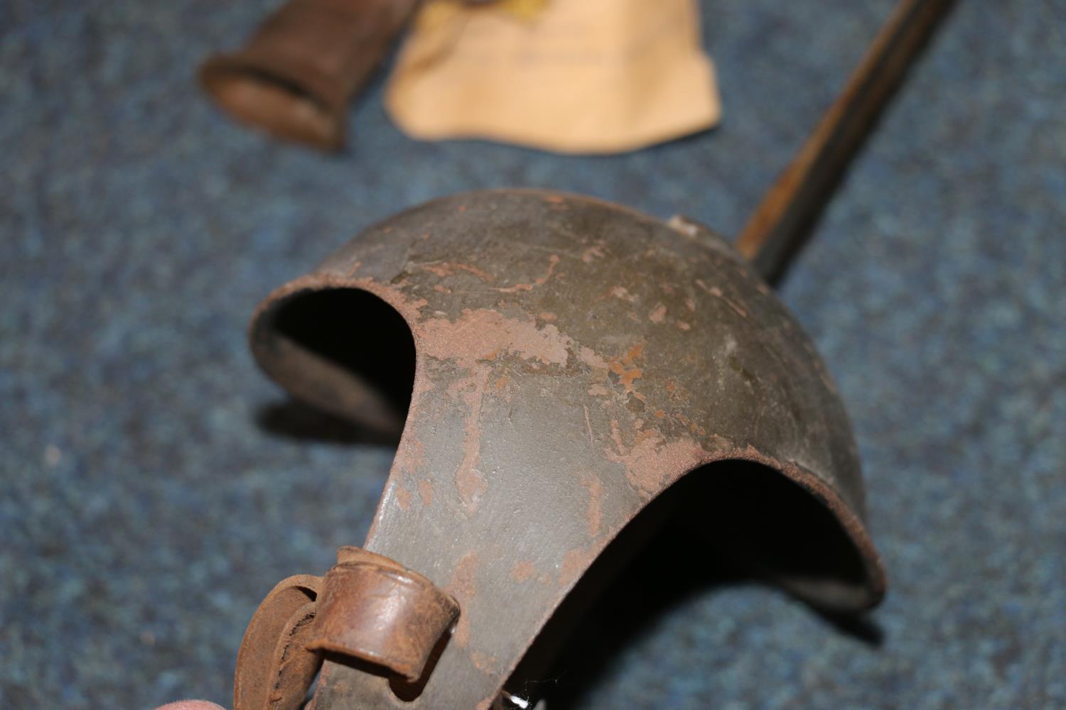 WWI British 1908 pattern Cavalry sword, the T form blade with spine stamped 'P 08', ricasso - Image 6 of 12