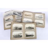 A collection of over 150 photographic postcards of boats, ships and paddle steamers, card include